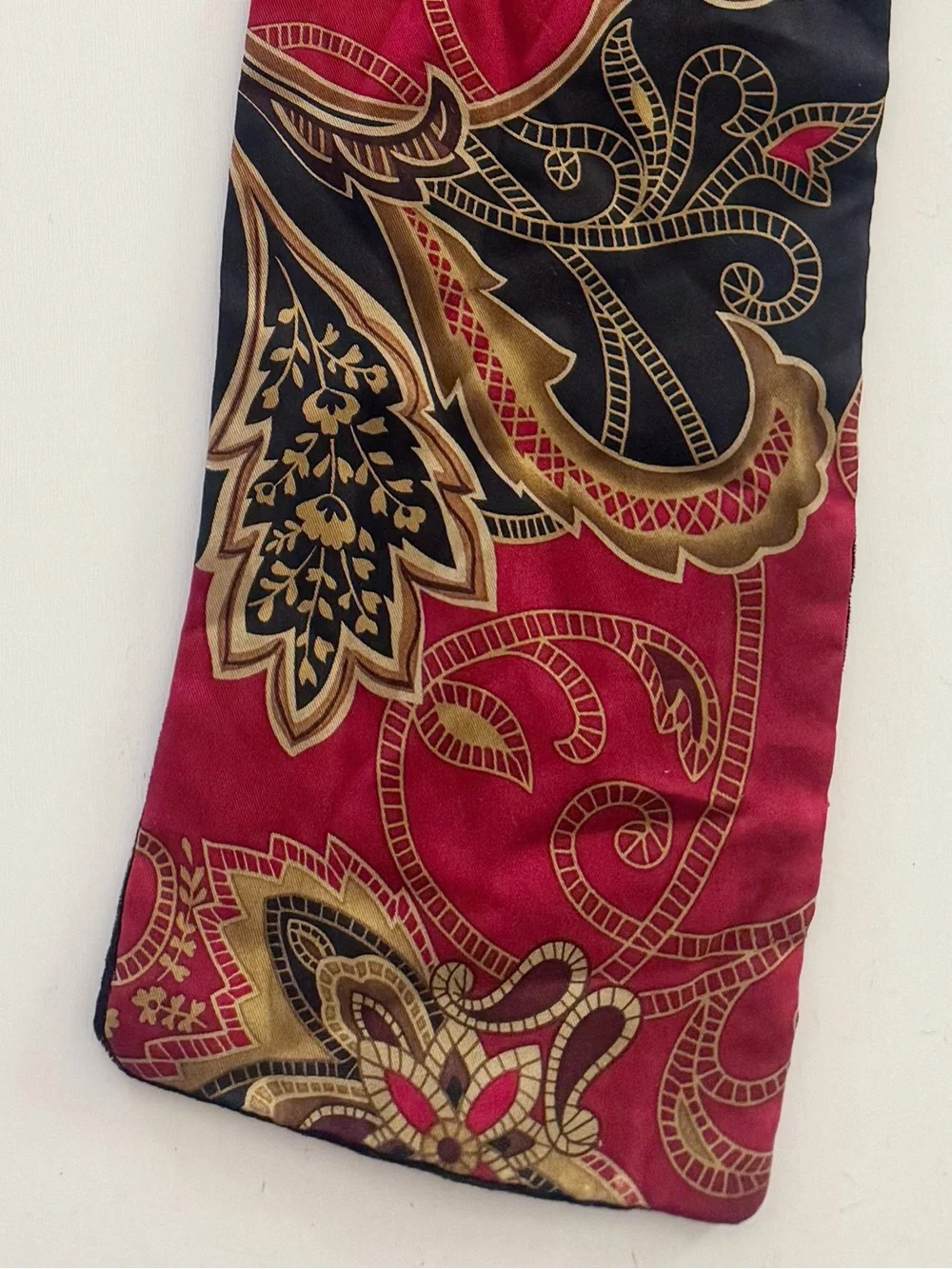 Silk Velvet Mixed-Pattern Reversible Scarf